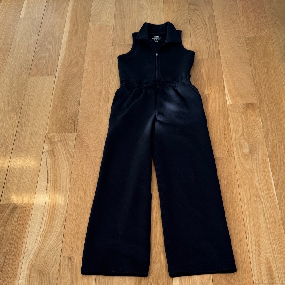 Abercrombie Kids Black Collared Jumpsuit